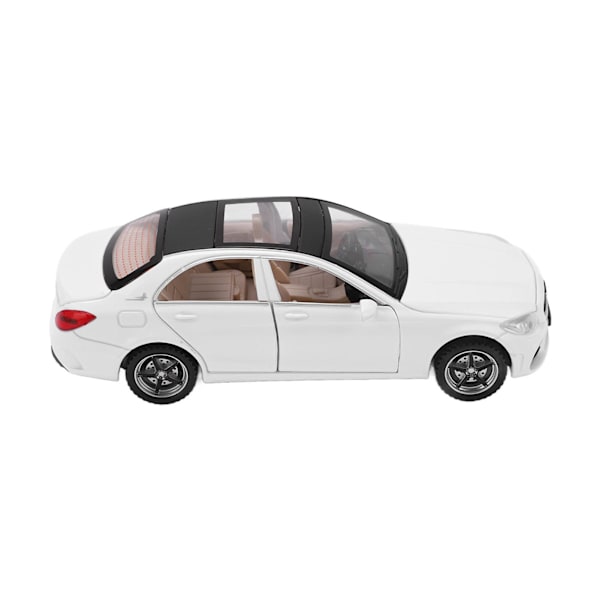 1/32 Valettu metallimalliautot Vetää takaisin Leluauton äänellä ja valolla Pojille ja tytöille LahjaValkoinen