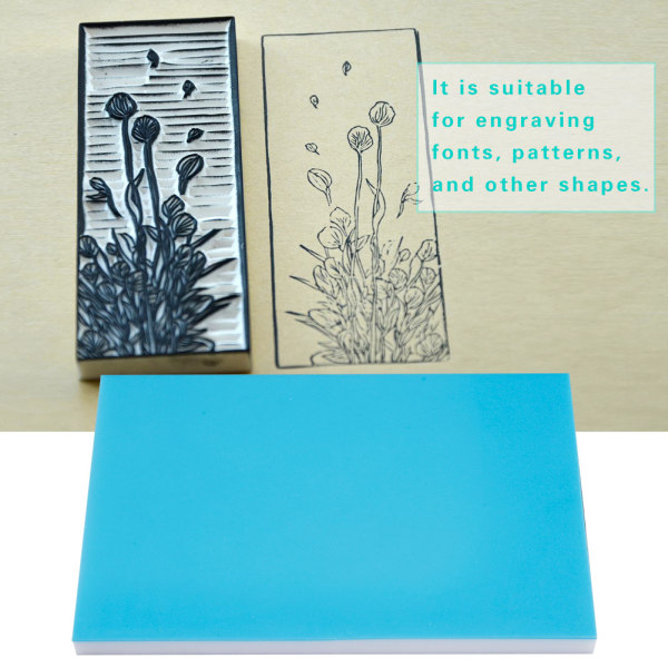 DIY Stamp Carving Block - Farget Sandwich Rubber Blue White