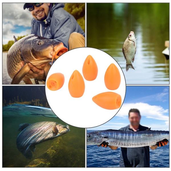 50 stk oransje flytende vann langskudds hjelpemiddel fly krok lokkekaster fiskeutstyr oransje