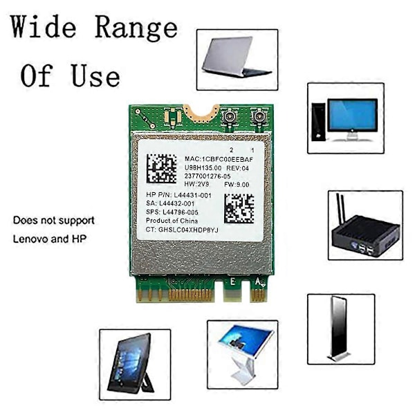 Gigabit Wifi Bluetooth 5.0 M.2 NGFF -liitäntäinen langaton Wifi-moduuli
