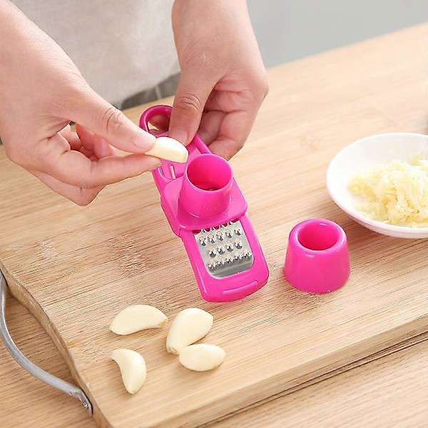 Röd 2-pack Multifunktionell Ny Kraftfull Kvarn Manuell Köttskärare Frukt Grönsaker Nötter Ört Hackare Kross Kök Vitlöksskärare