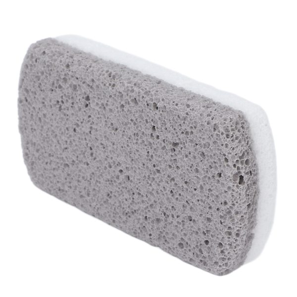 Fodsten af skumglas - Dobbeltsidet fjerner hård hud - Scrubber - Naturlig pedicure-fil - Eksfoliering til fødder - Grå/hvid
