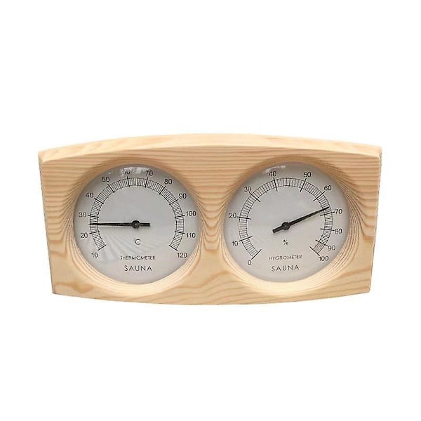 Saunatermometer og Hygrometer i fyrretræ - Spa Tilbehør