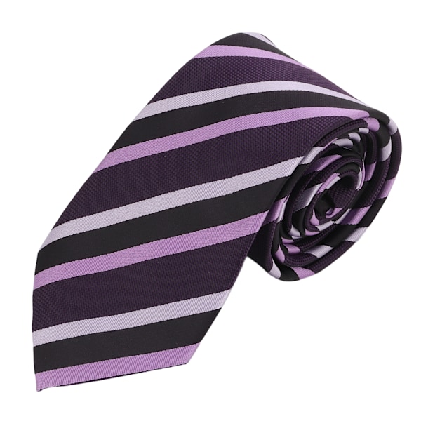 Herre slips med stribet design i polyester silke til forretnings- og fritidsstil, længde 146 cm, bredde 8 cm, slips til bryllupper og møder TT-05