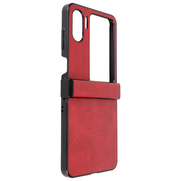 Fodral för Oppo Find N2 Flip i syntetiskt läder, ultratunt, stöttåligt telefonskydd för Oppo Find N2 Flip, rött