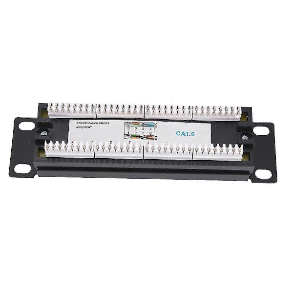CAT6 8 Porter Patch Panel Rack Nettverk 10 Tommer 1U Rackmontering med RJ45 Socket kompatibel med Husholdnings Distribu-B14