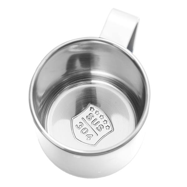 Kaffemugg 460ml 304 Rostfritt Stål Foder Läckagesäker Elegant Bärbar Mugg för Utomhusaktiviteter Vit