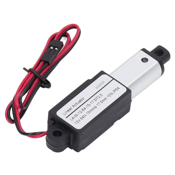 Elektrisk mikro lineær aktuator Aluminium ABS jævnstrømsforsyning Mini Motion aktuator til landbrugsmaskiner 12V 17.5mm 0.7in