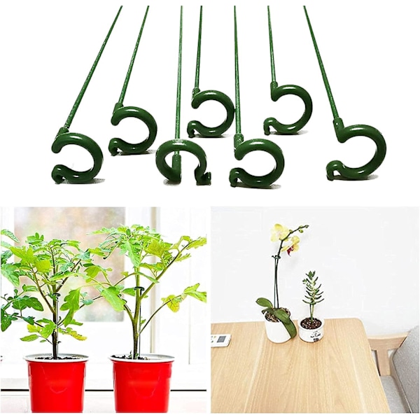 10 st Trädgårdsstöd Enkel Stång Växtstöd Lantes Pinnar Enkel Stång Stödpinne för Växter, Blommor, Rosor, Tomater, Liljor, Fixerad Blad Pro