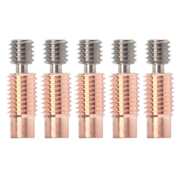 5 STK. Bimetal Heat Break Ti Legering Kobber Heatbreak Udskiftning kompatibel med Prusa I3 MK3 MK3S 3D Printer Gevind