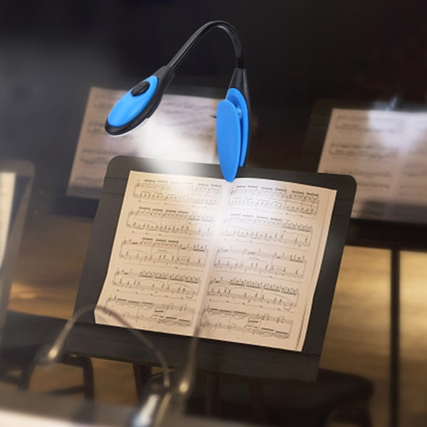 1E02 Universal fleksibel klips på LED-lyslampe for orkesterklavermusikkstativ