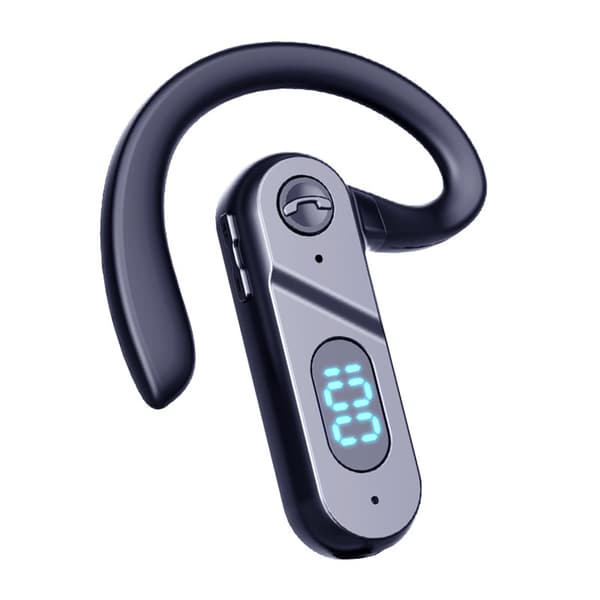 Bluetooth Headset Enkelt Øre Åpent Øre Trådløse Beinledningshodetelefoner med Digital Batteridisplay Stemmekontroll