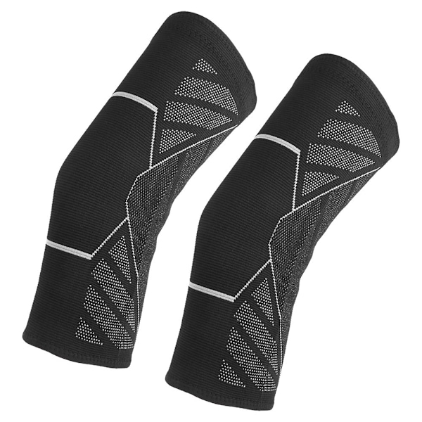 1 par sport knäskydd slitstarkt andningsbart nylon utomhus knästöd (Silver XL )
