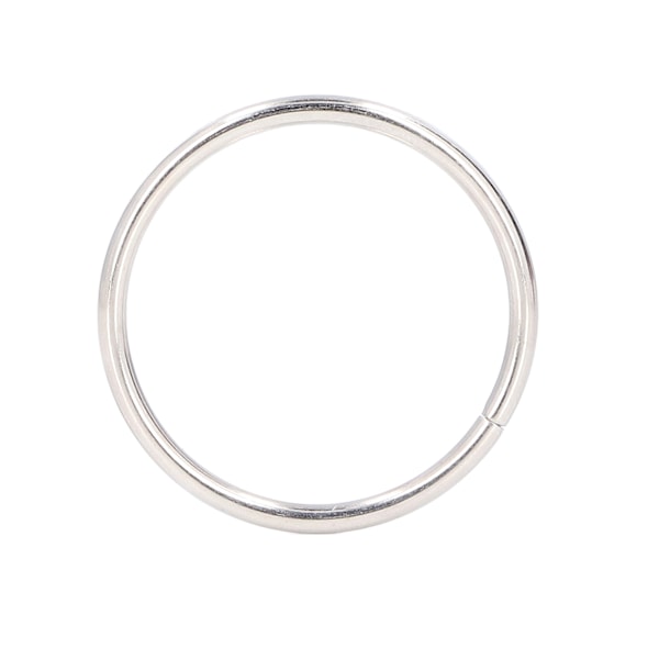 50 st metallringar i järnmaterial, hållbara, robusta, multifunktionella, blanka, färgglada metall-O-ringar för väskor, kläder, silver, 38 x 3 mm