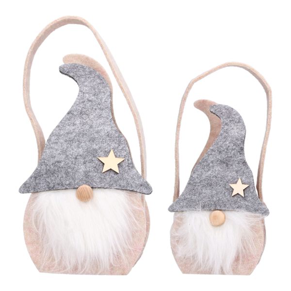 2 st dekorativa jultomte-presentpåsar, julklappspåsar, tomte-presentpåsar, heminredning