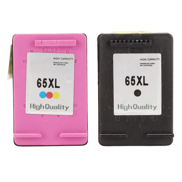 2 kpl mustia värillisiä 65XL mustepatruunoita, jotka korvaavat HP for Envy 5055 5052 5010 for DeskJet 3755 2600 3752 2652 for AMP 100