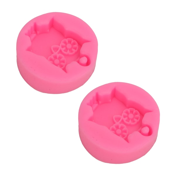 2 st Silikonform DIY Söt Uggla Silikonform Non-Stick Flexibel Bil Aromaterapi Gipsform