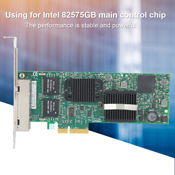 För Intel 82575Eb GB PCI E 4-portars Gigabit nätverkskort EXPI9404VT för DELL YT674-version