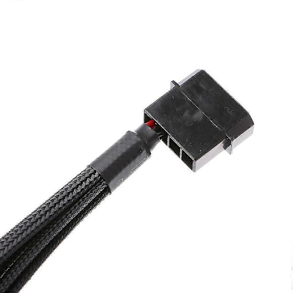 4-pin Molex Han til 4x 3-pin/4-pin Pwm Han Sleeved Fan Forlænger Adapter Kabel