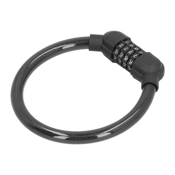 Cykellås Kabel Høj Sikkerhed 4‑Cifret Nummer Cykel Kabel Låse til Cykling UdendørsSort
