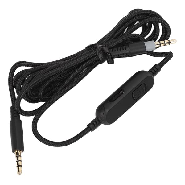 Hovedetelefonkabel 3,5 mm stik udskiftning headsetledning med inline lydløs volumenkontrol til HyperX Cloud Mix til G633 G933