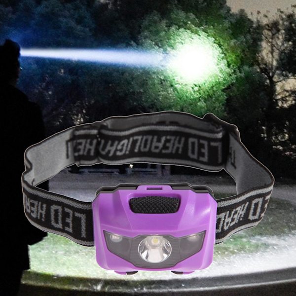 2 x LED Pannlampor AAA Batteridriven för Camping Fiske Cykling Löpning--