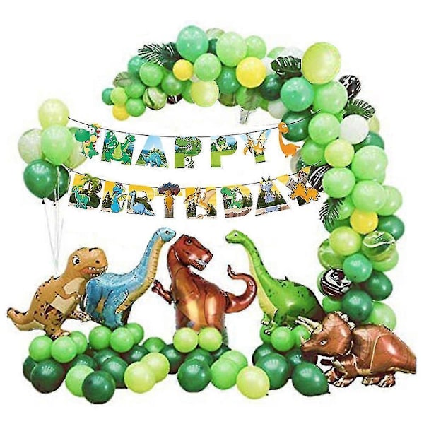 Snabb Leverans Dinosaurie Födelsedagsfest Dekor För Pojke Dinosaurie Ballonggirlang Dinosaurie Fest Grattis på Födelsedagen Banner
