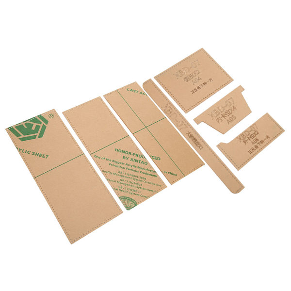 Läpinäkyvä akryylimalli DIY-nahkalompakolle, lyhyelle lompakolle
