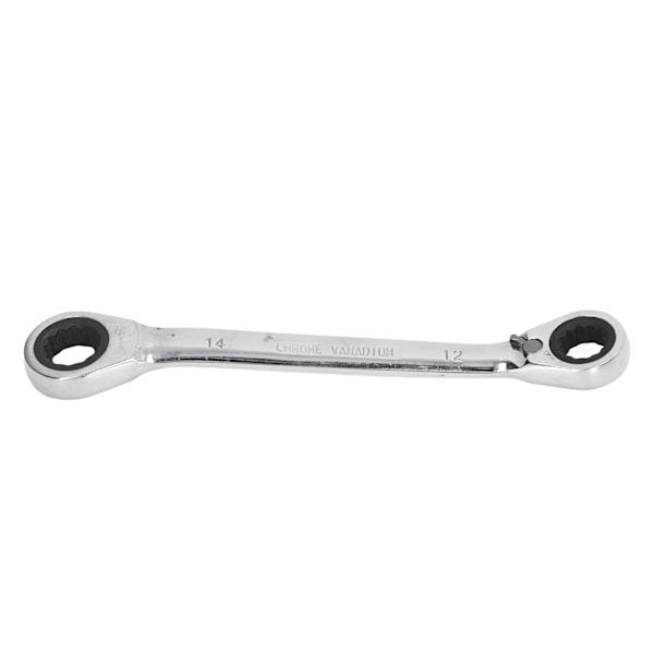 Kaksoispääratchet-avain 12-14 mm 72-hampainen kromivanadiumteräksinen kaksipäinen räikkäavain autokorjaukseen