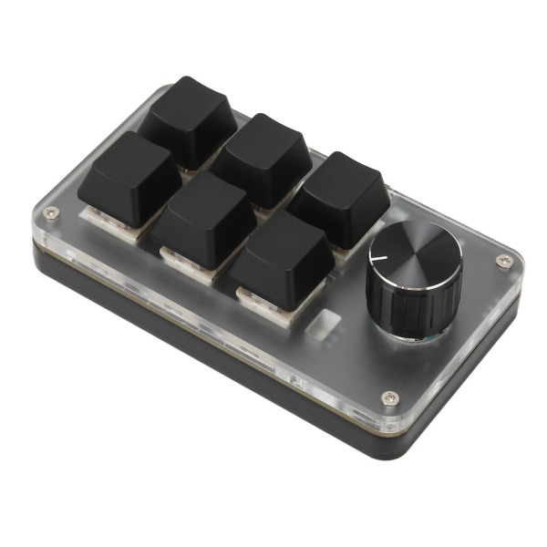 Mininäppäimistön nupin muotoilu Punainen kytkin Dual Mode Plug and Play Mekaaninen ohjelmoitava näppäimistö pelaamiseen Office Media 6 näppäintä ja 1 nuppi