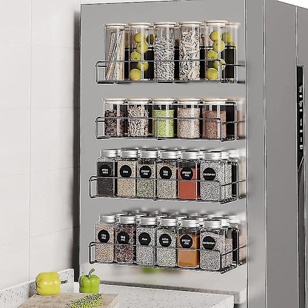 Refrigerator and Microwave Oven Magnetic Spice Rack Organizer 30x10.5x7 cm - 1 Piece