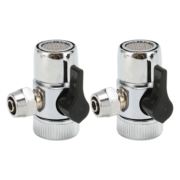 3stk G3/8 Insink Kran Avledningsventil Treveis Universal Enkel installasjon Slange Avledningskran Adapter for akvarier