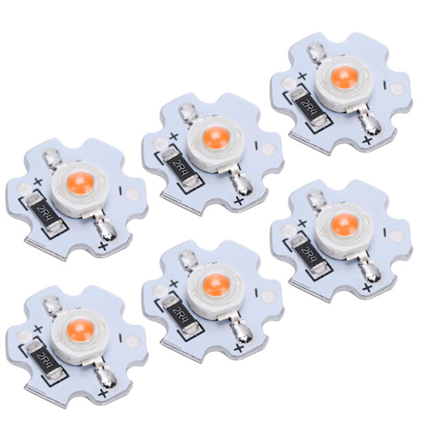 25 st 5V LED-chips 200LM 3W LED-lampor med hög effekt för DIY-belysningsarmaturer Rosa ljus 380‑840NM