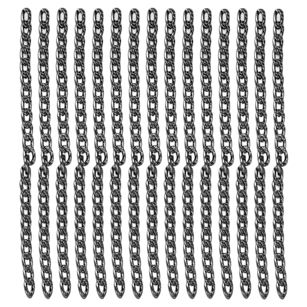 10m Aluminum Curb Chains Personalized DIY Twisted Links Curb Chain for Bracelet Necklace Jewelry Making Silver Black