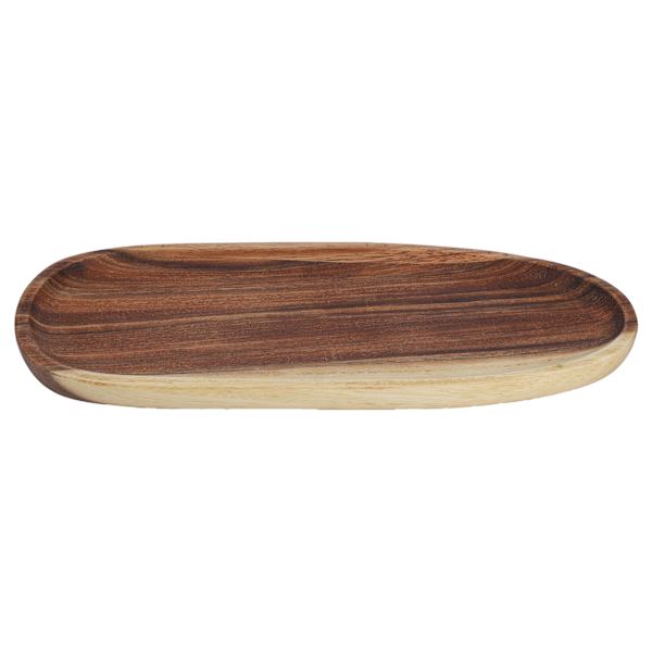 Uregelmessig oppbevaringsbrett i tre, snacks og fruktorganisator, bordtilbehør, hurtigmattallerken, dekorasjon 30x12cm