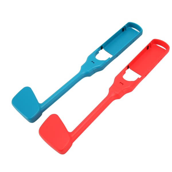 Game Golfkøller Ergonomiske Justerbare Dobbelt Beskyttelse Golfspil Controller Greb til Switch til Joy Con Controllere Blå og Rød