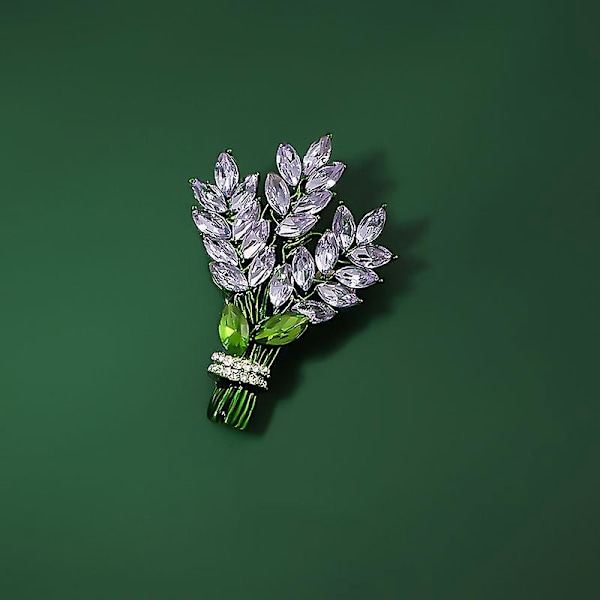 Elegant Lavendelkristall Rhinestone Blomsterbrosch - Handgjord Smyckesaccessoar för Kvinnor och Flickor