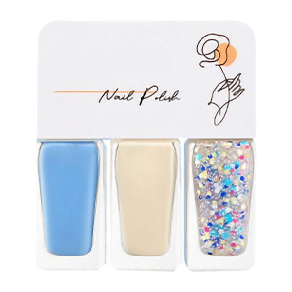 3-pack nagellackset på vattenbasis för kvinnor, lätt att ta bort, snabbtorkande nagellack för dejting, halloweenfest T12