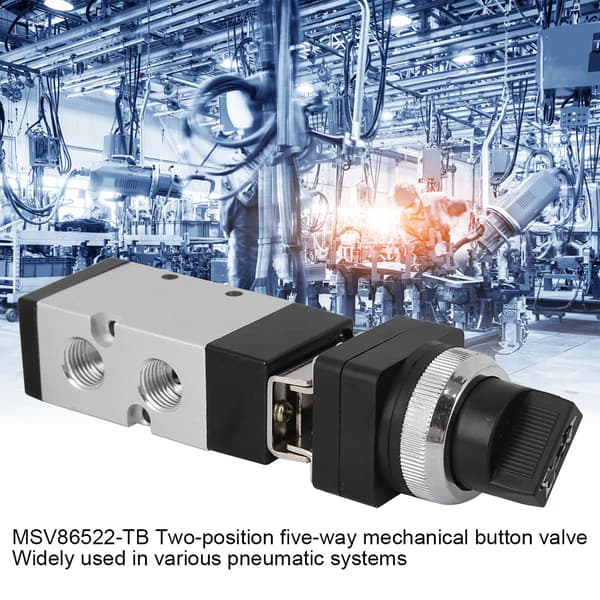 MSV86522-TB 2-Positions 5-Vejs Mekanisk Knapventil Skifteventil til Pneumatisk System