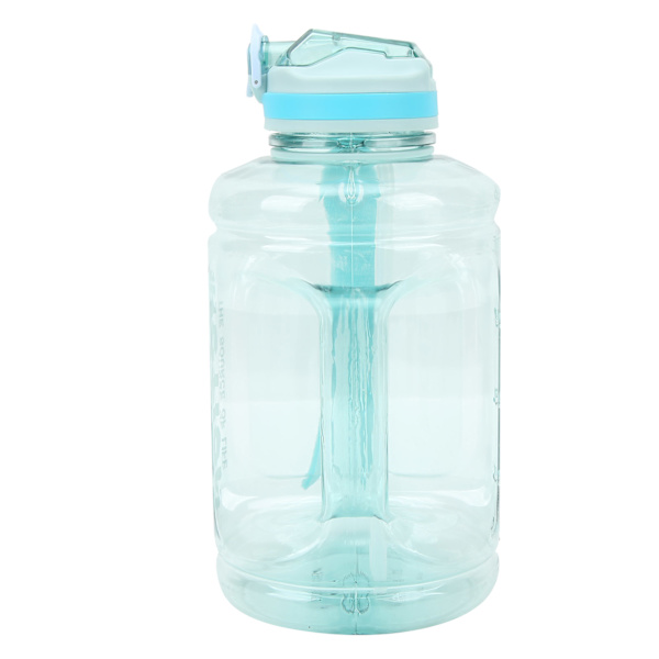1500 ml:n urheilujuomapullo, kannettava asteikko, ponnahtava kansi, olkikupillinen, ulkokuntoiluun tarkoitettu vesisäiliöpullo, vihreä