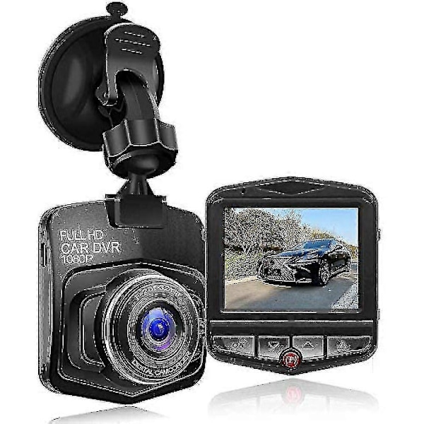 Förbättrad Dashcam 1080p Bilkamera med Super Mörkerseende, Inbyggd G-sensor, Loop-inspelning, Parkeringsövervakning och Rörelsedetektering