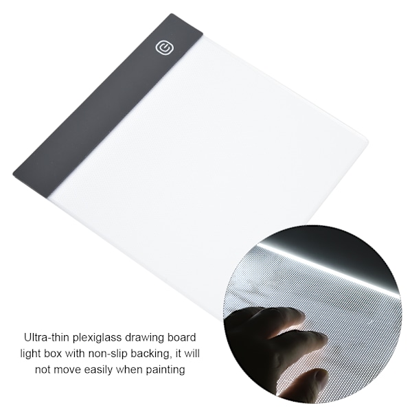 A5 Ultra Tynn LED Lysboks Digital Tablet Bærbar Barn Tracing Tegnebrett USB