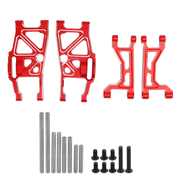 Aluminiumlegering Främre Bakre Övre Nedre Upphängningsarmar för Traxxas 1/10 MAXX 2.0 RC Bil Röd