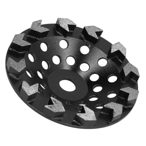 Diamantslibeskive Kop 10 Tænder Sort 180mm til Slibning af Beton Sten Cement