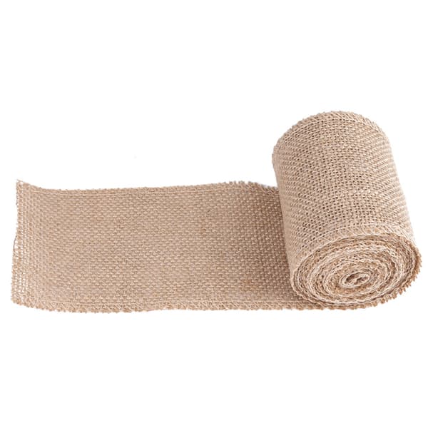 Jute Hessian-stoffrull for dekorative formål til julepynt (bredde: 10 cm)