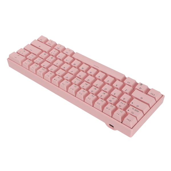 READSON Mekanisk tastatur 61 taster RGB baggrundsbelyst ergonomisk design 1800mAh batteri trådløs understøttet kablet tastatur sort akse krop