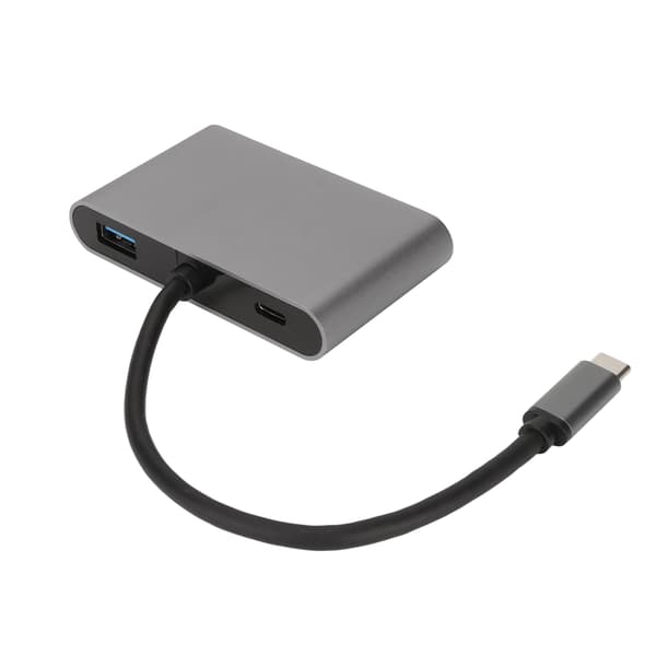 5-i-1 USB C-hub 4K stöder 3 bildskärmar 100W snabbladdning Typ C till dubbel High Definition Multimedia Interface VGA PD-hubb