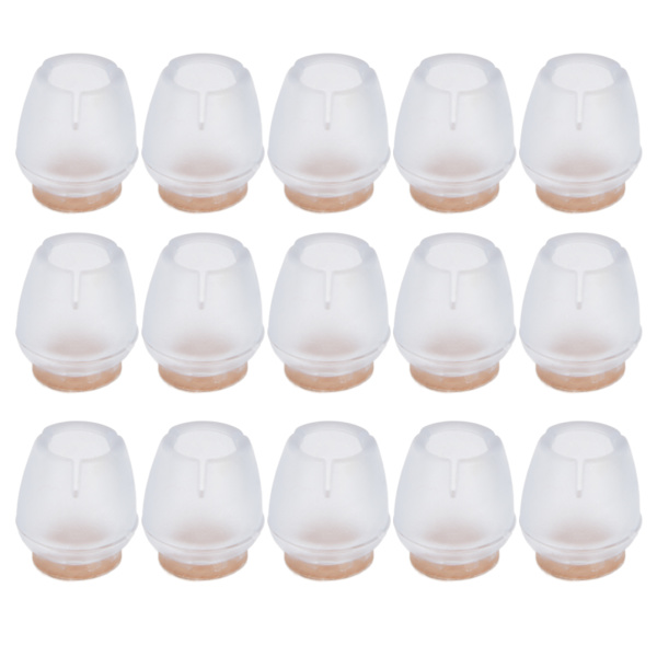 32 st halkfria möbelbensskydd Mute silikonbord stolsbensskydd golvskydd transparent