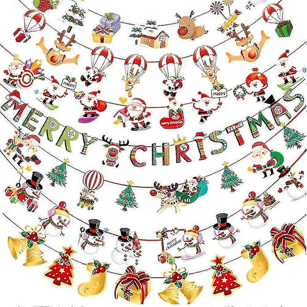 Julebannerdekorasjon Julegirlanderbanner God Jul Banner