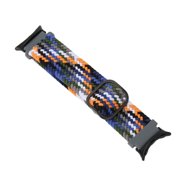 Flettet vevende klokkerem Flerfarget Juster størrelse Erstatningsklokkebånd for Pixel Watch Indigo
